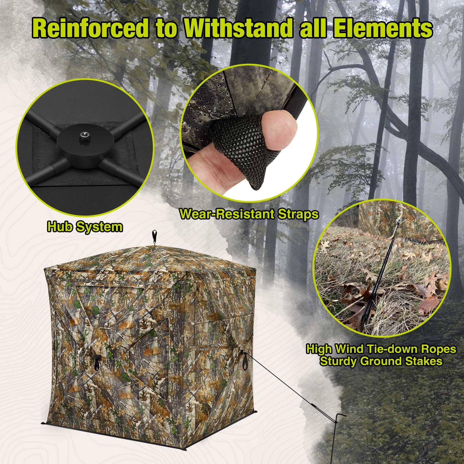 TIDEWE pop-up blind with carrying bag for easy transport.