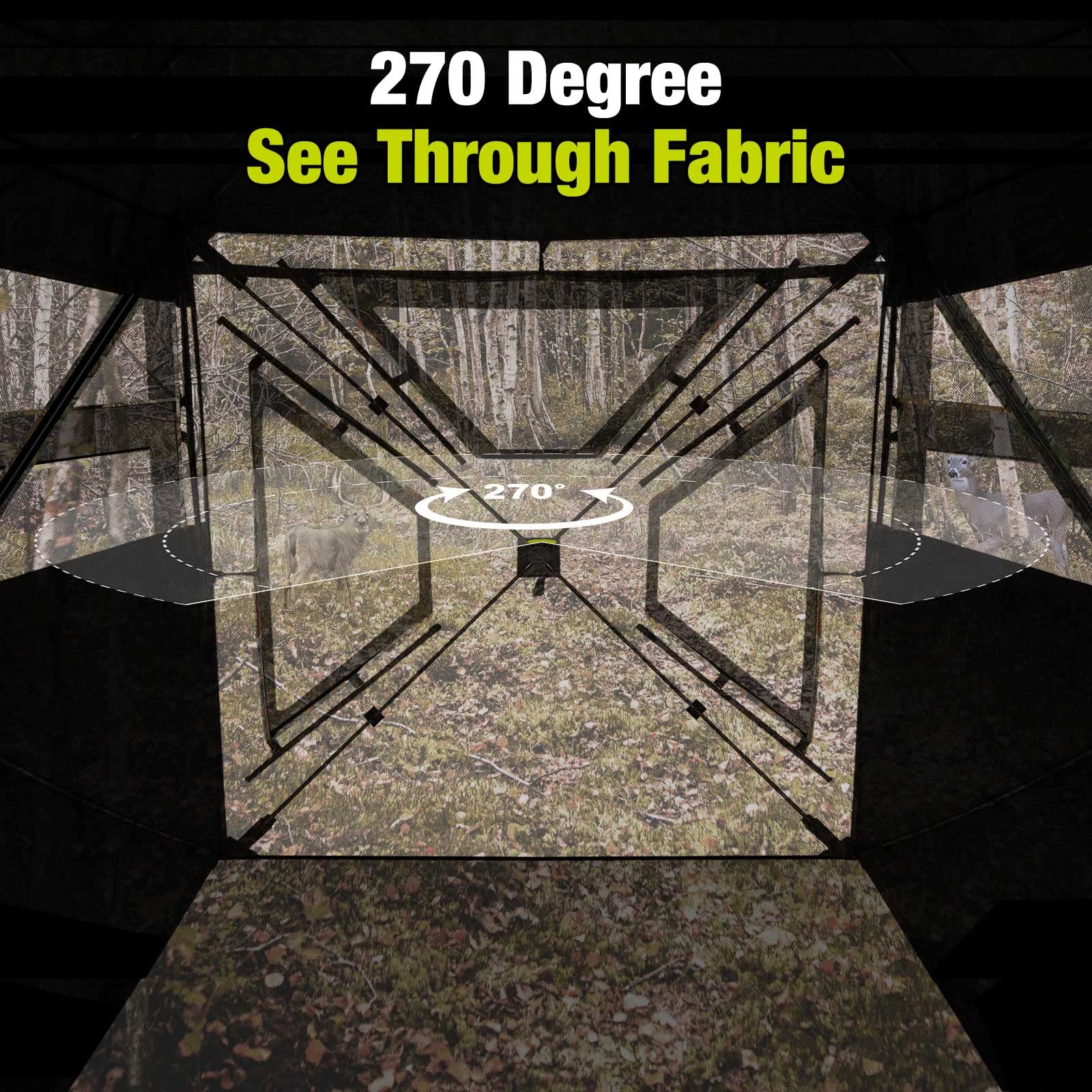 TIDEWE blind with windproof curtain enables adjustable light and privacy.