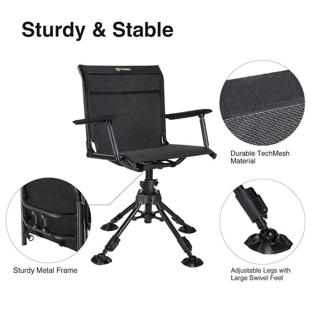 TIDEWE chair height adjustable from 17.5 to 22.2 inches for comfort