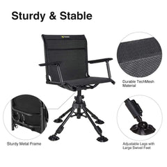 TIDEWE chair height adjustable from 17.5 to 22.2 inches for comfort