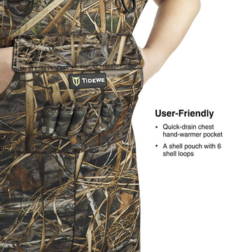 TIDEWE Evos bootfoot waders with boot interior showing 800g Thinsulate insulation for warmth.