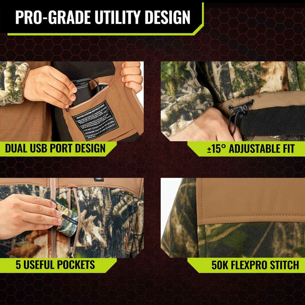TIDEWE heated jacket washing care: battery removal and air-drying guidance.