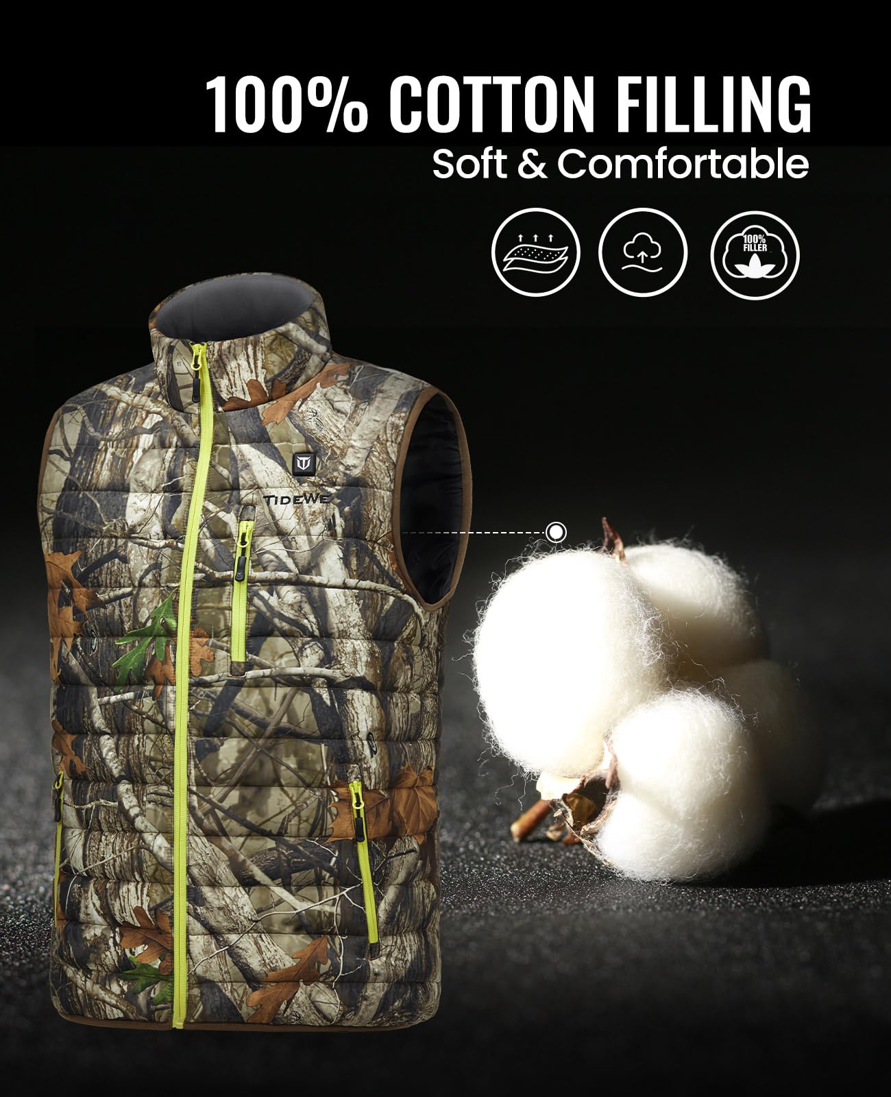 TideWe heated vest Next Camo pockets offer storage plus warmth
