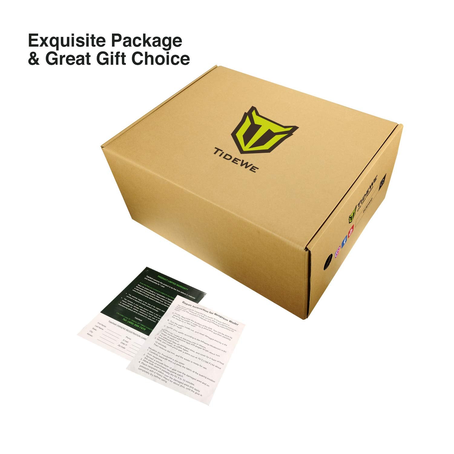 TIDEWE Neoprene Waders rubber boot built-in for puncture protection and dry footing