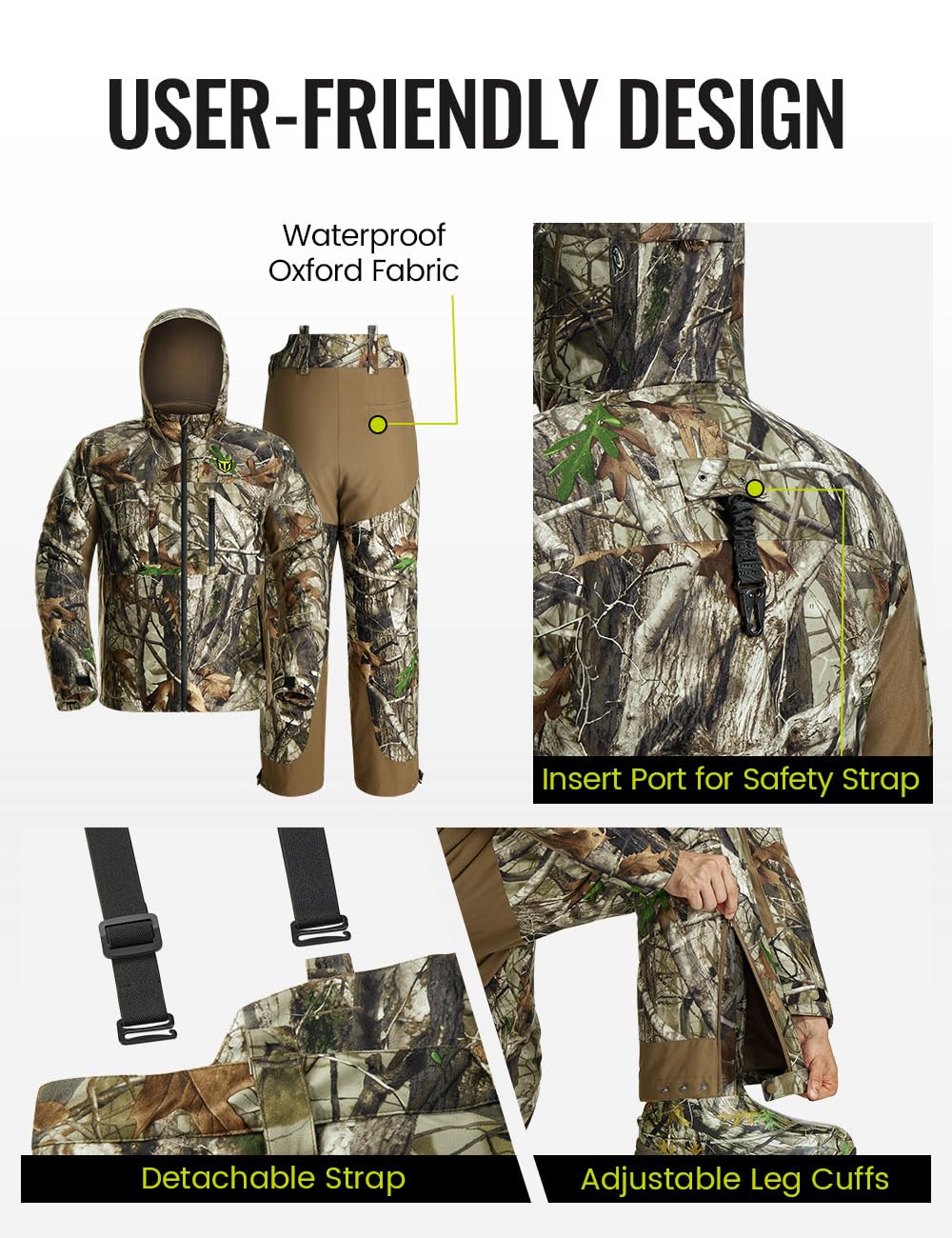 TIDEWE Next Camo G2 8-pocket design for carrying essential gear
