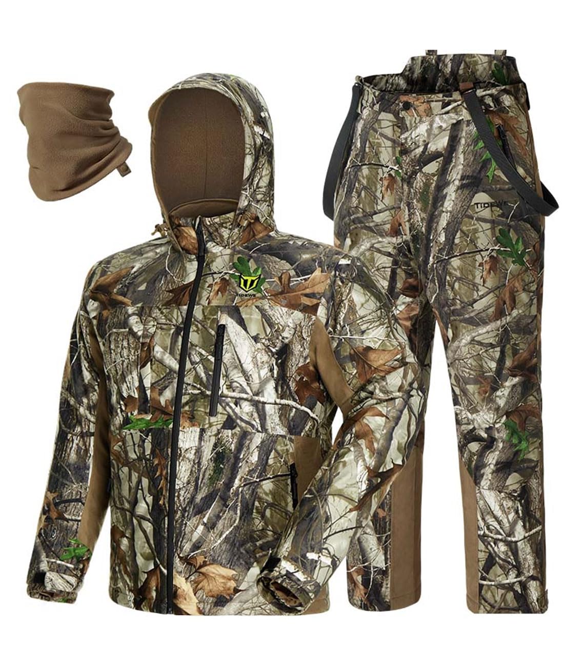 TIDEWE Next Camo G2 jacket silent design for stealthy hunts in dense woods