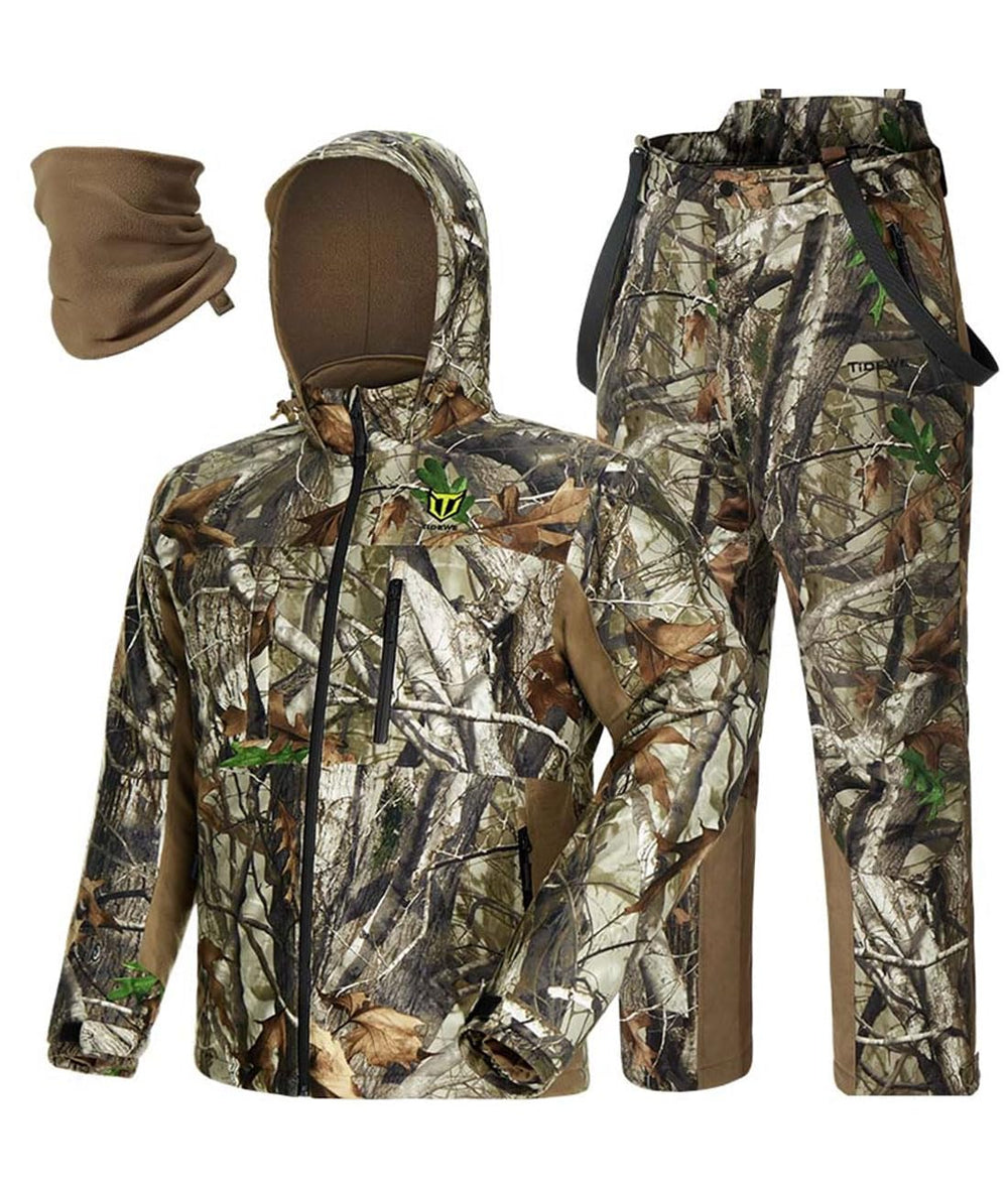 TIDEWE Next Camo G2 jacket silent design for stealthy hunts in dense woods