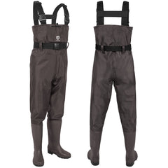 TIDEWE nylon PVC upper wader with taped seams for waterproof reliability.