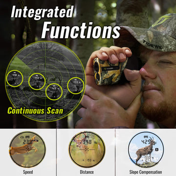 TIDEWE rangefinder mini 6.5x magnification clarifies distant targets.