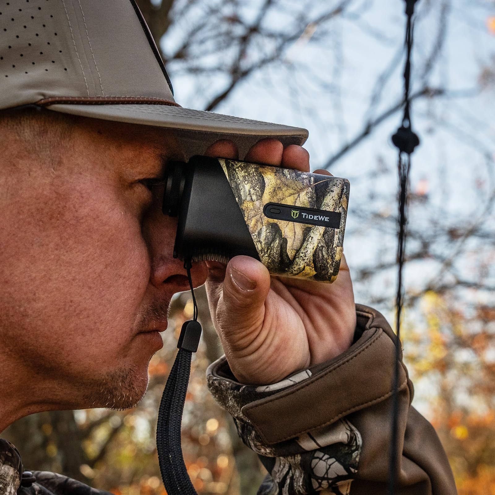 TIDEWE rangefinder mini continuous scan mode updates targets on the move.