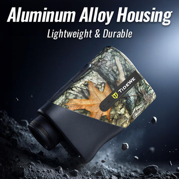 TIDEWE rangefinder mini rechargeable battery powers long hunting sessions.