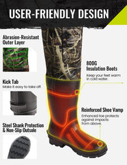 TIDEWE reinforced boot vamp for puncture protection on rugged terrain.