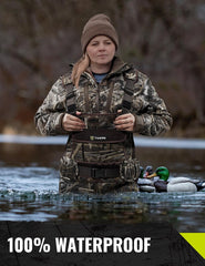 TIDEWE women's chest waders front ammo pouch for quick access