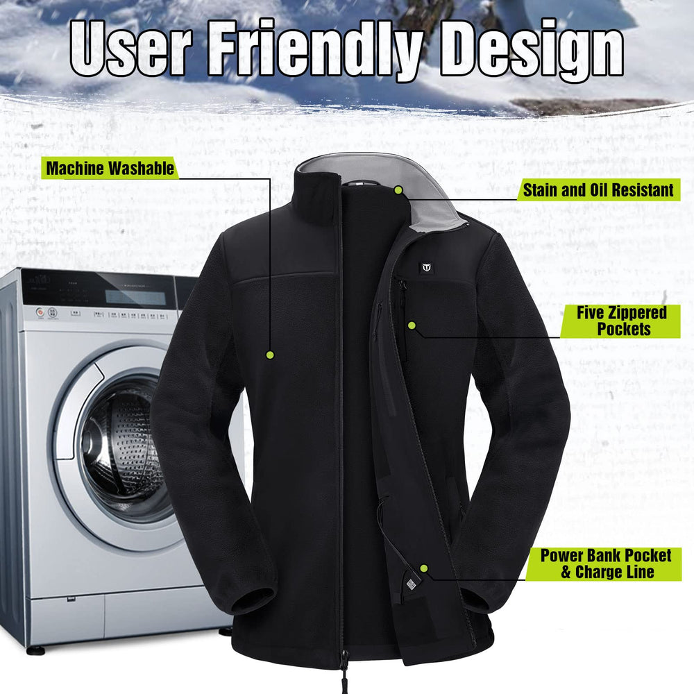 TIDEWE heated jacket ideal for hunting, hiking, camping in cold weather