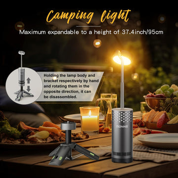 TIDNNS detachable light head with magnetic base for hands-free mounting