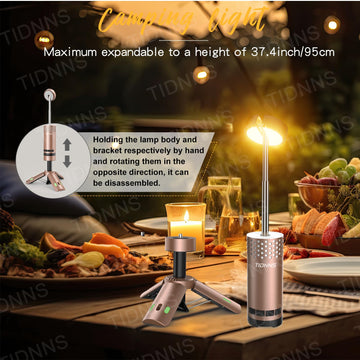 TIDNNS camping lights rotatable head 180 degrees for precise beam delivery