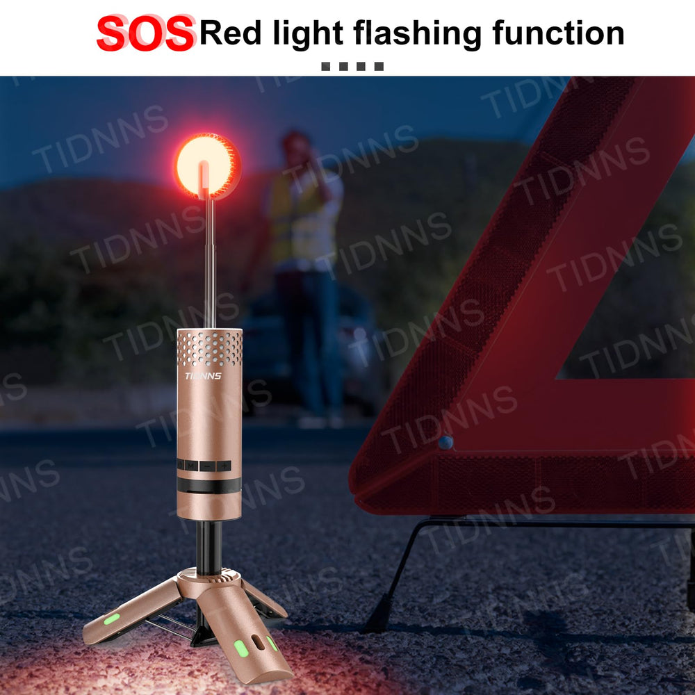 TIDNNS camping lights telescopic extension reaches 37-6 inches for wide-area illumination at night