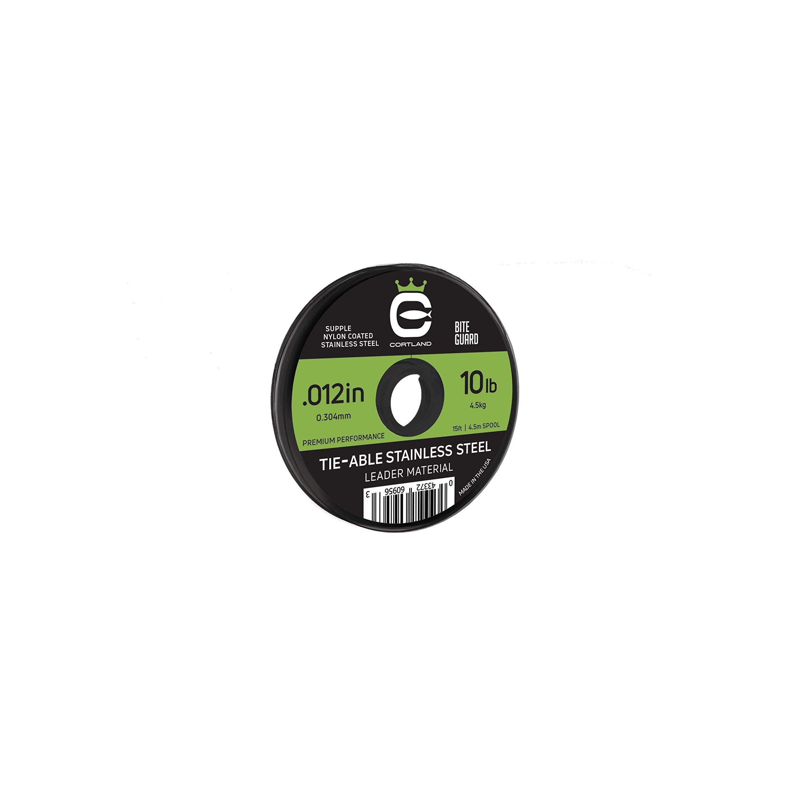 Tie-able stainless steel wire leader 35 lb, nylon-coated, 1x19