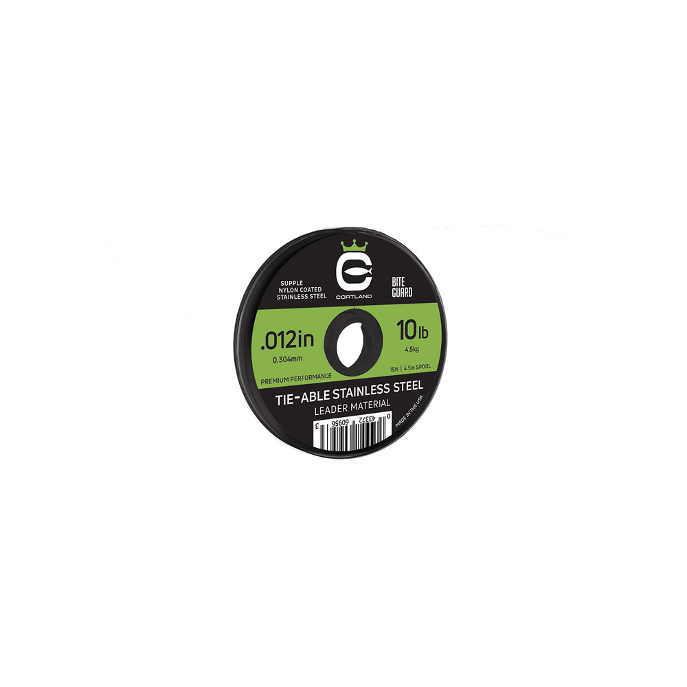 Tie-able stainless steel wire leader 35 lb, nylon-coated, 1x19