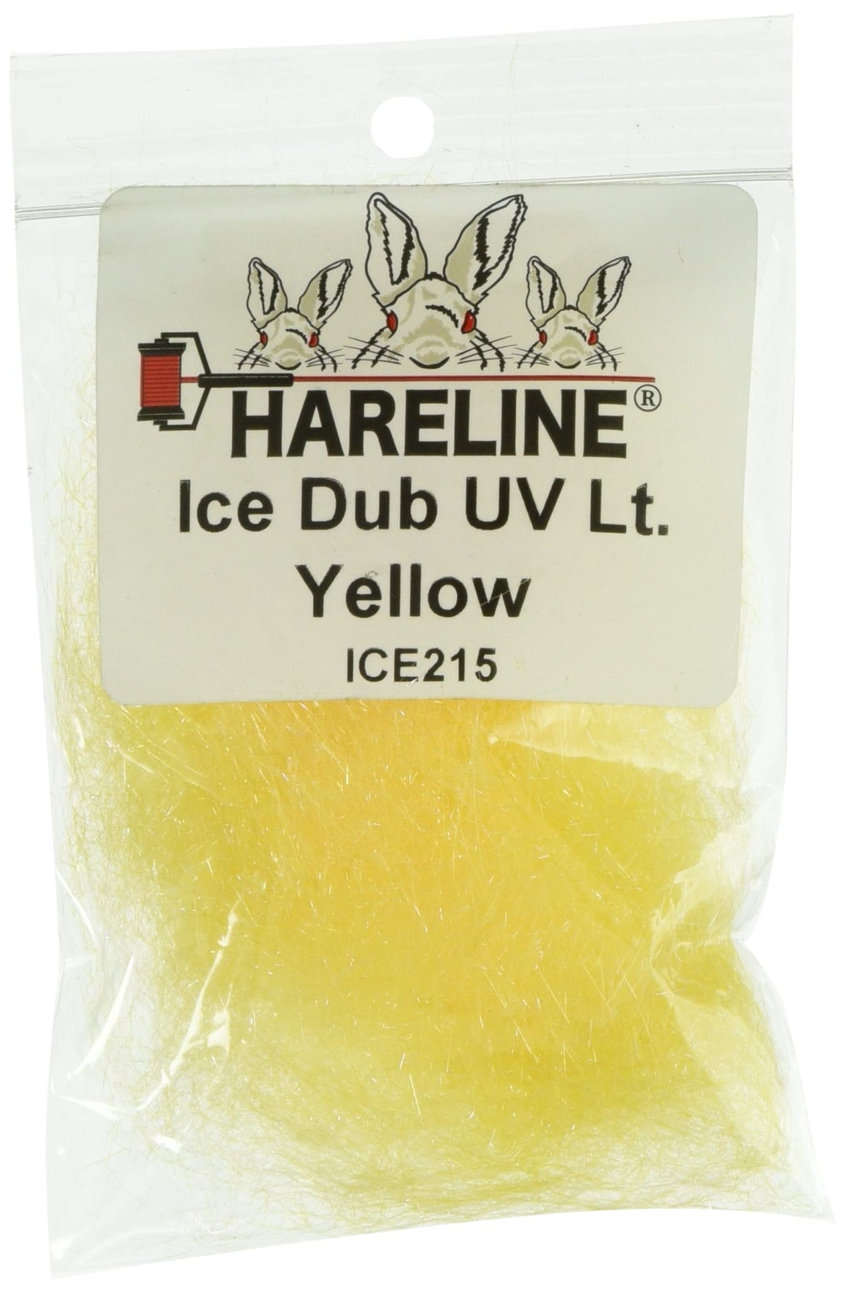 TIEMCO Hairline Dubbing UVLT Yellow adds sparkle to fly patterns.