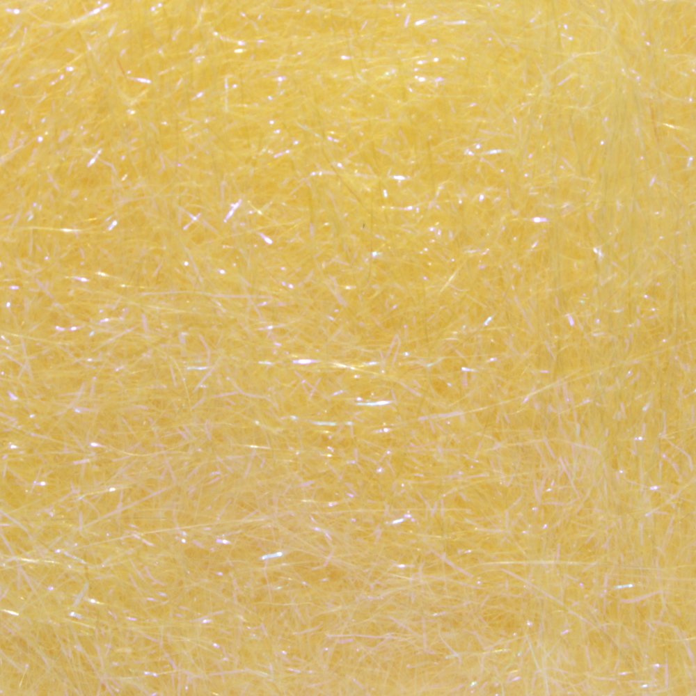 TIEMCO Ice Dub UVLT Yellow enhances visibility and texture on bodies.