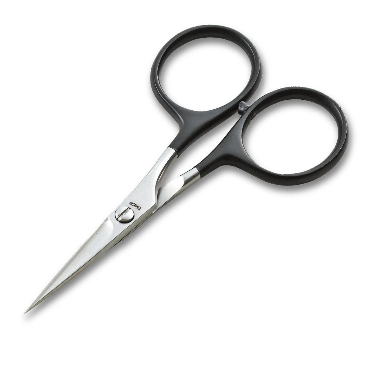 TIEMCO Fly Tying Scissors with clam blade for precise, durable fly tying.