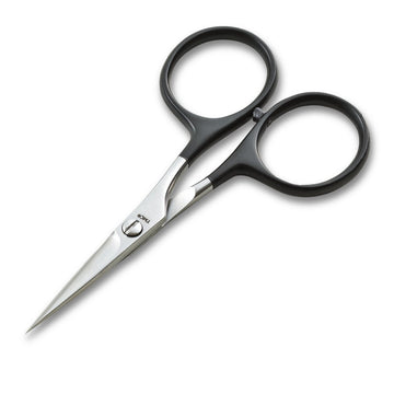 TIEMCO Fly Tying Scissors with clam blade for precise, durable fly tying.