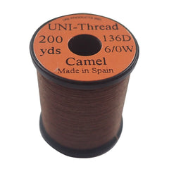TIEMCO Uni Thread 6/0 Camel spool for durable fly tying.
