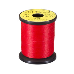 TIEMCO Uni-Threaded 3-0 red fly tying thread for strong, smooth wraps.