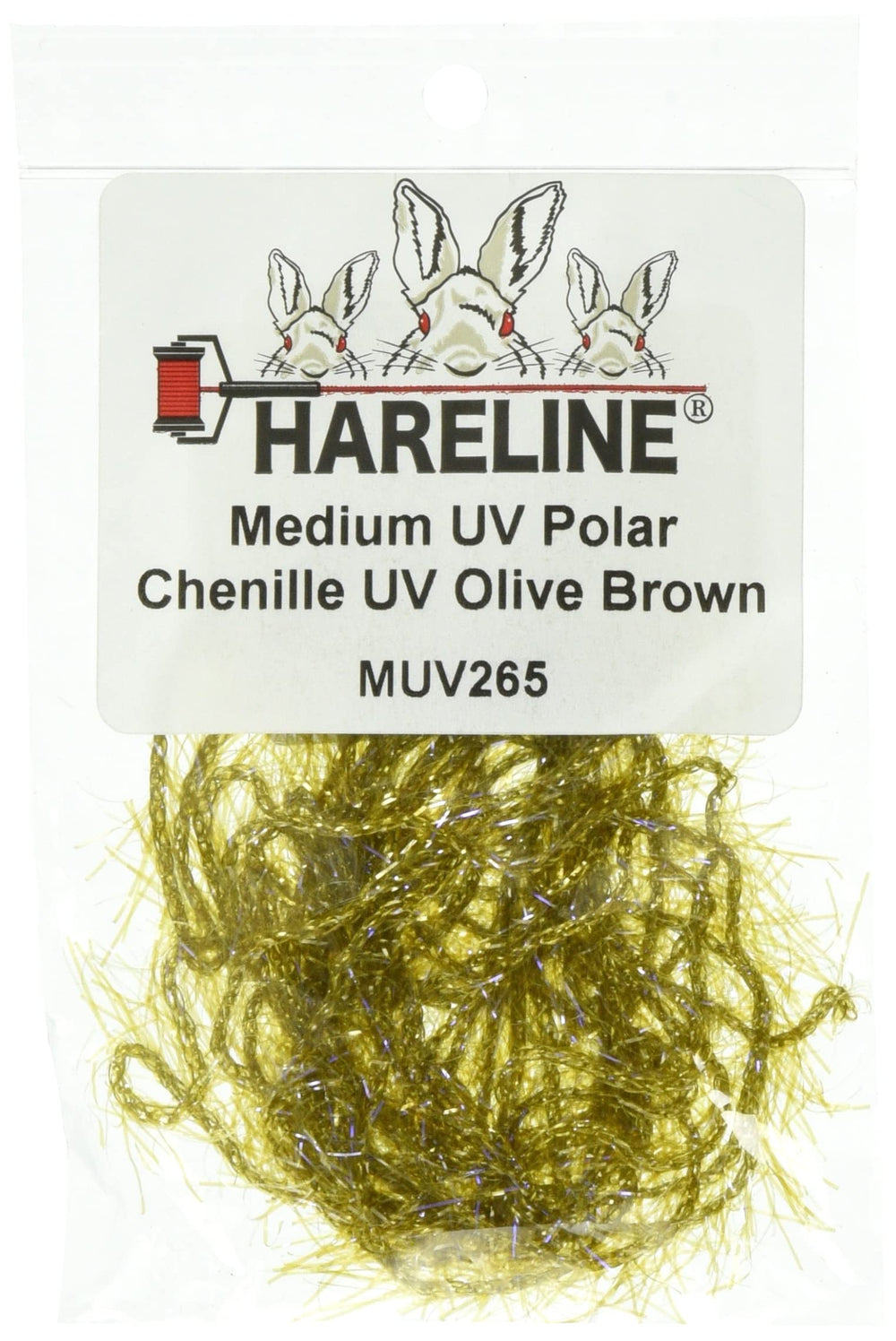 TIEMCO Hairline Dubbing Olive BR265 pack ready for tying on the hook