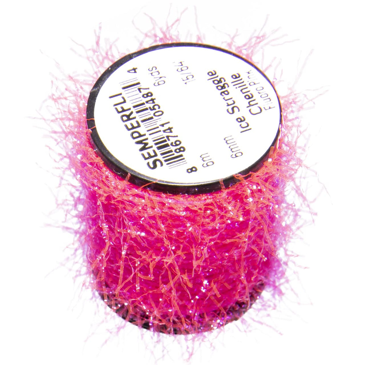 TIEMCO Semperfli Ice Straggle Chenille pink spool for hackle and body work.