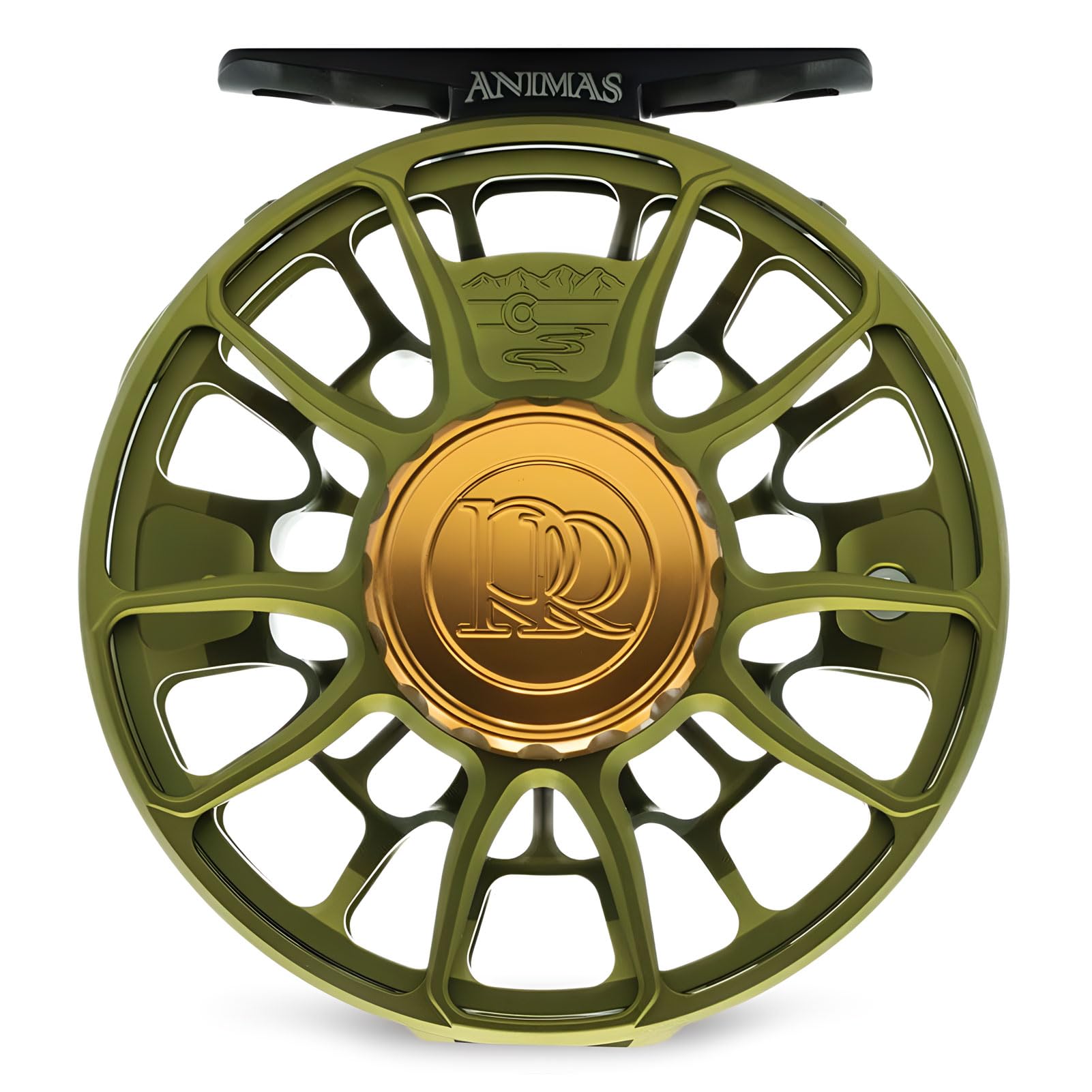 TIEMCO Ross Animus Matte Olive 4/5 Reel - front view