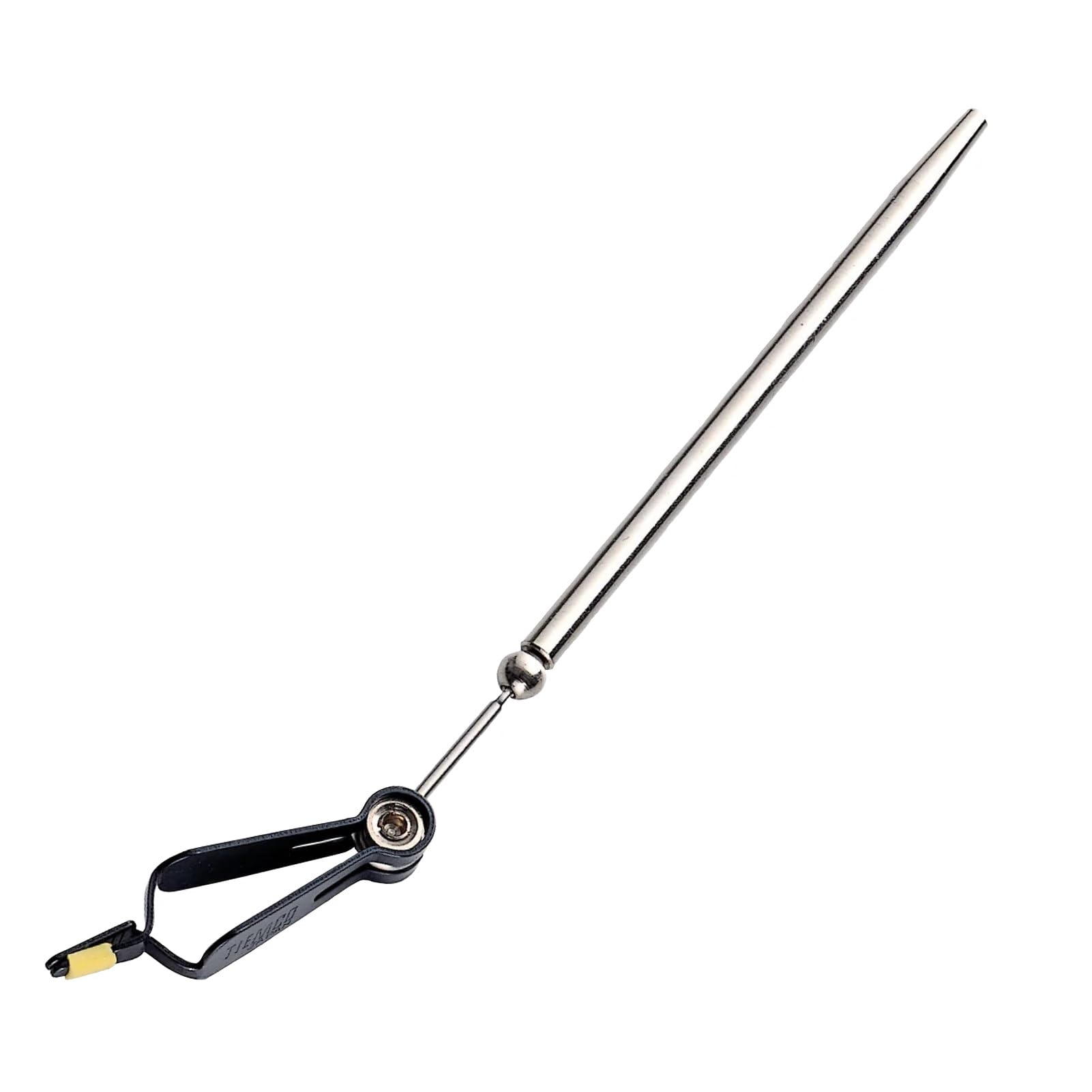 Tiemco Spinning Hackle Pliers Short – front view with universal joint