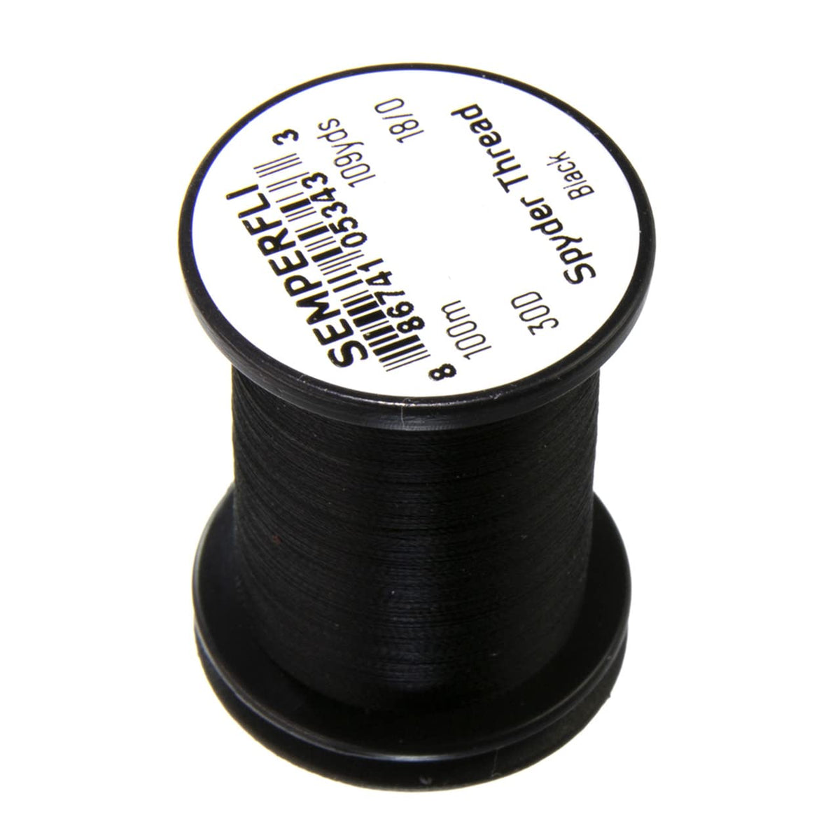 TIEMCO Spyder Thread 18/0 closeup shows translucent micro thread for delicate fly tying.