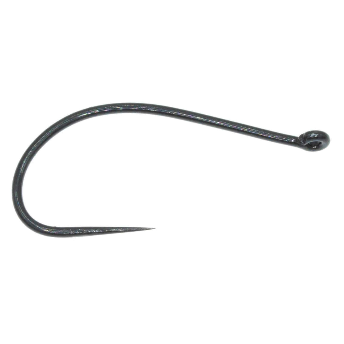 TIEMCO TMC 206BL curve-shank hook for lifelike caddis larva patterns