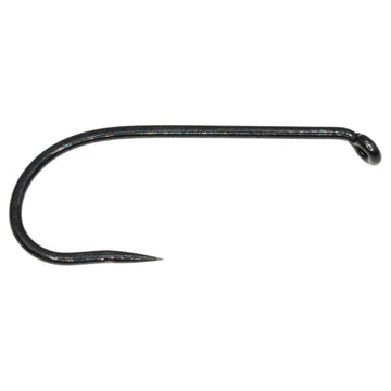 TIEMCO TMC 900BL hook close-up highlights barbless design and bronze forged wire.