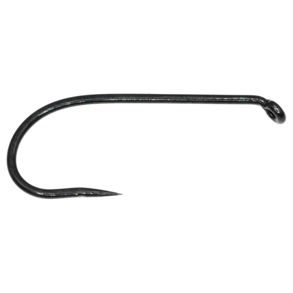TIEMCO TMC 900BL hook close-up highlights barbless design and bronze forged wire.
