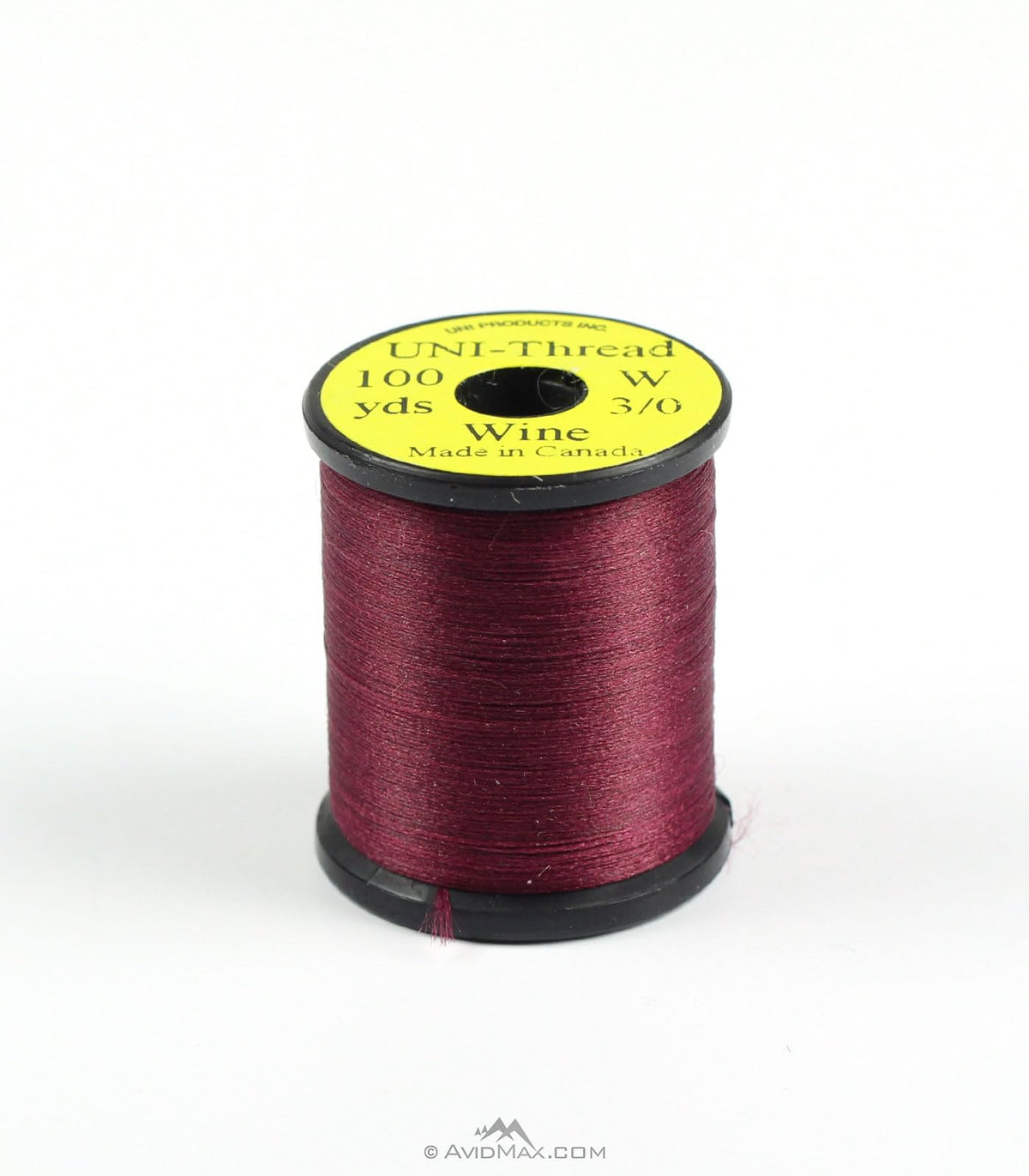 TIEMCO UNI 3/0 waxed thread wine 380 on spool for smooth, flat wraps