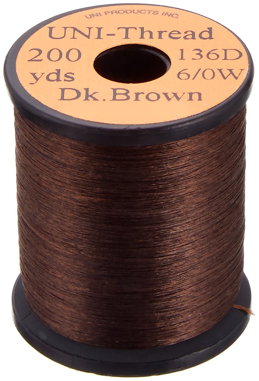 TIEMCO UNI Thread 6/0 dark brown for secure wraps and durable flies.