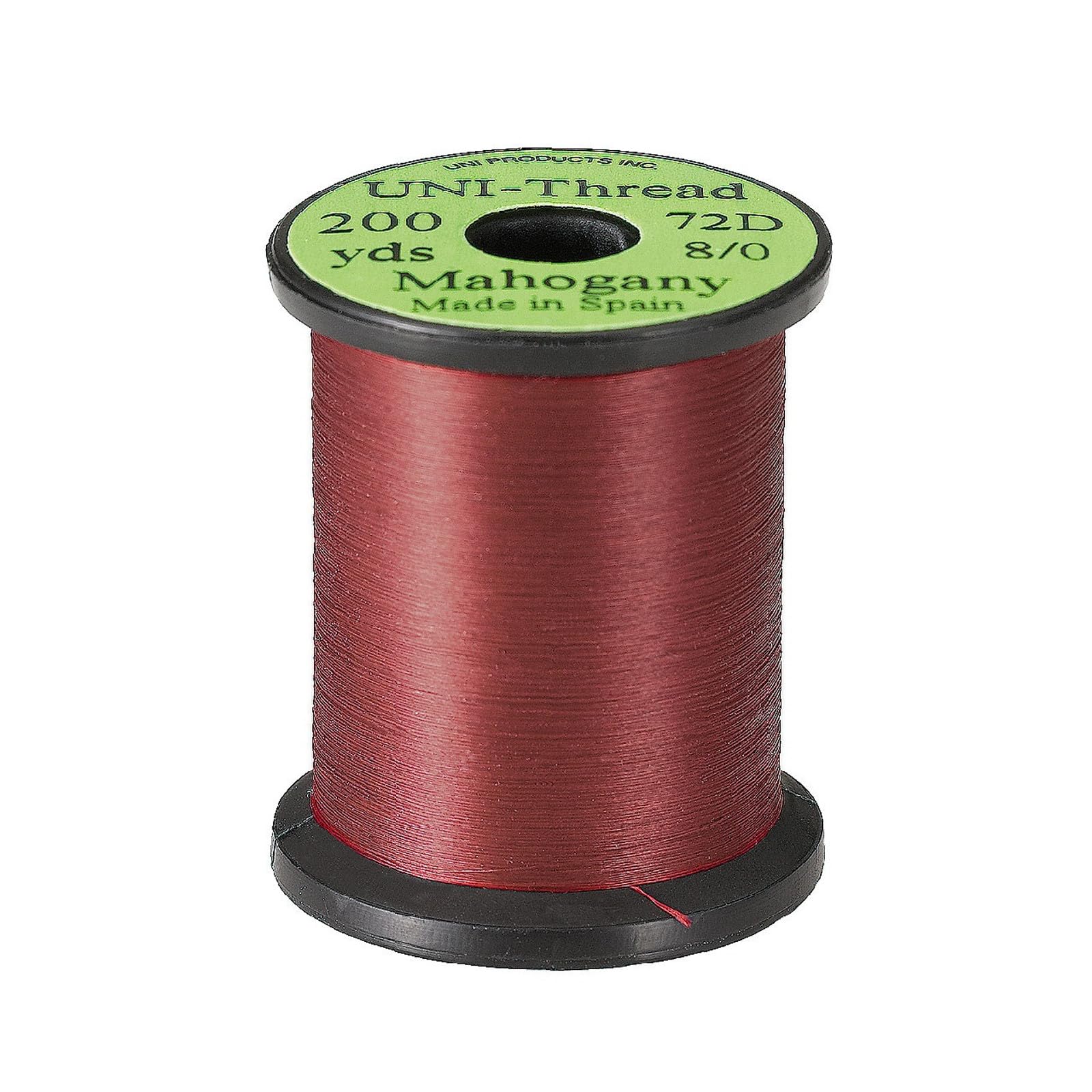 TIEMCO Uni Waxed Midge Thread 221-8/0 Mahogany ideal for durable, flat wraps on freshwater flies