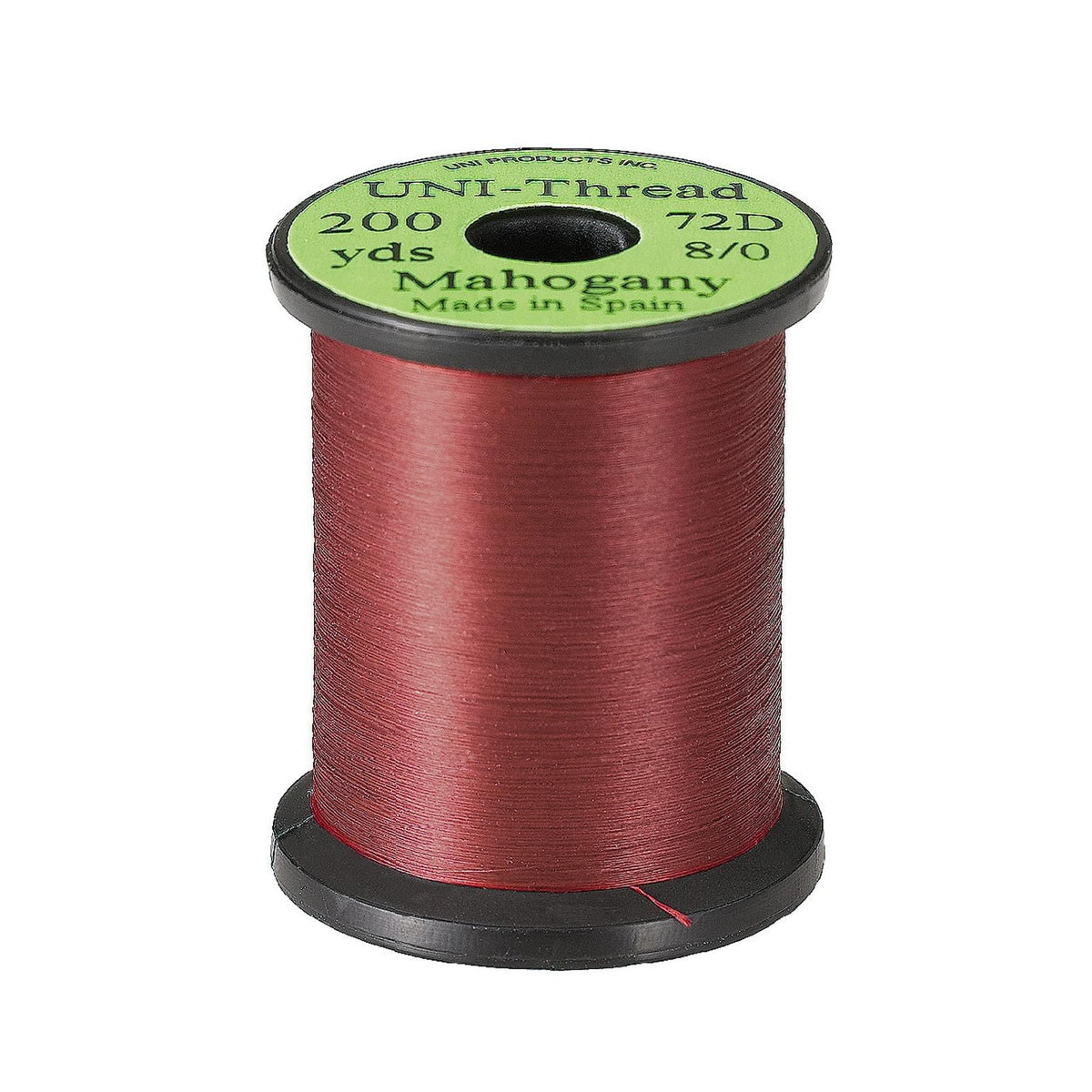 TIEMCO Uni Waxed Midge Thread 221-8/0 Mahogany ideal for durable, flat wraps on freshwater flies