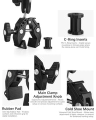 Tiga adjustable clamp mount on HR600 demonstrates easy rotation for optimal positioning