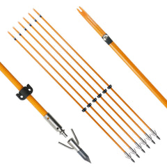 Tiger Archery bowfishing arrow 34-inch orange shaft for visibility in water