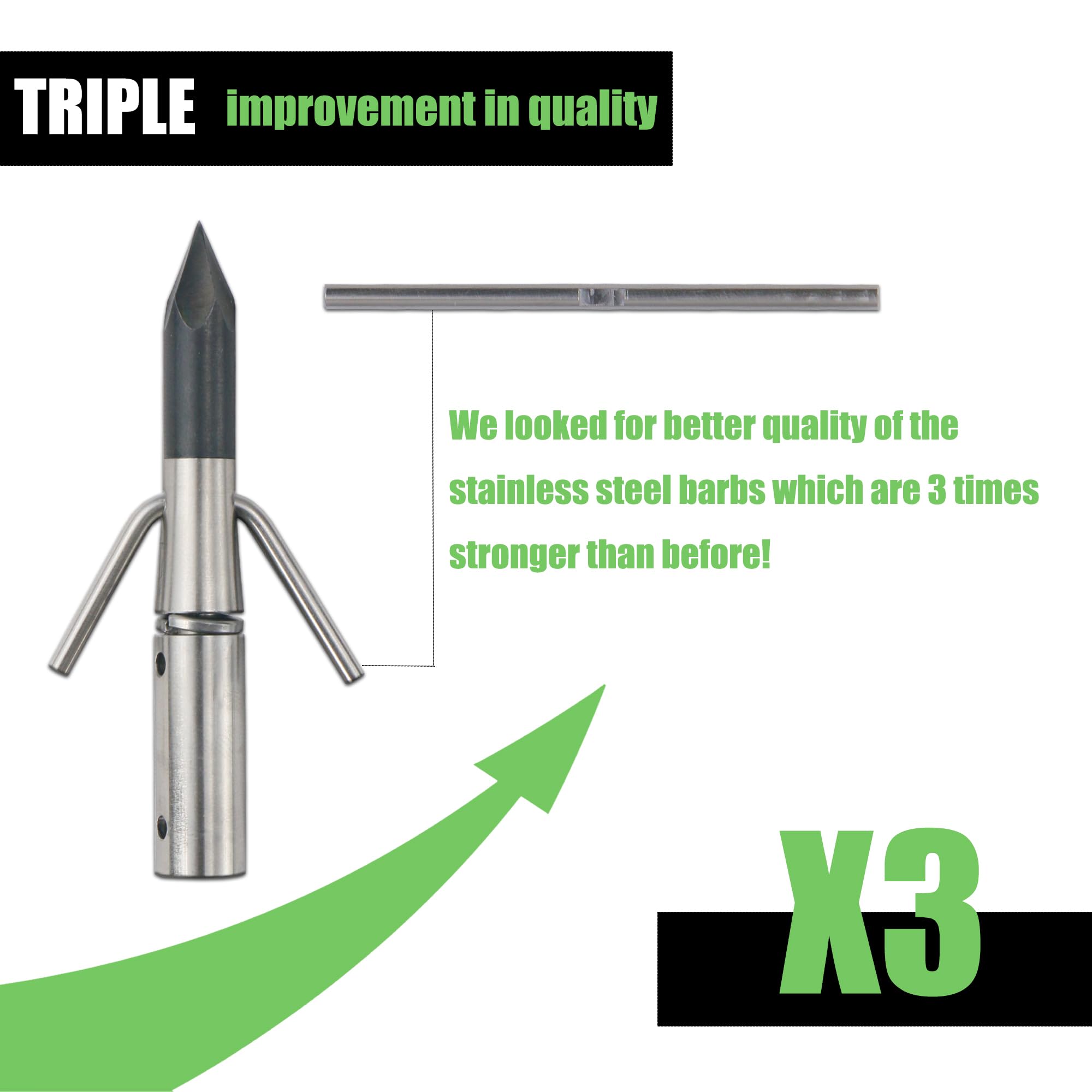 TIGER ARCHERY bowfishing arrow 34.8-inch length enables stable flight