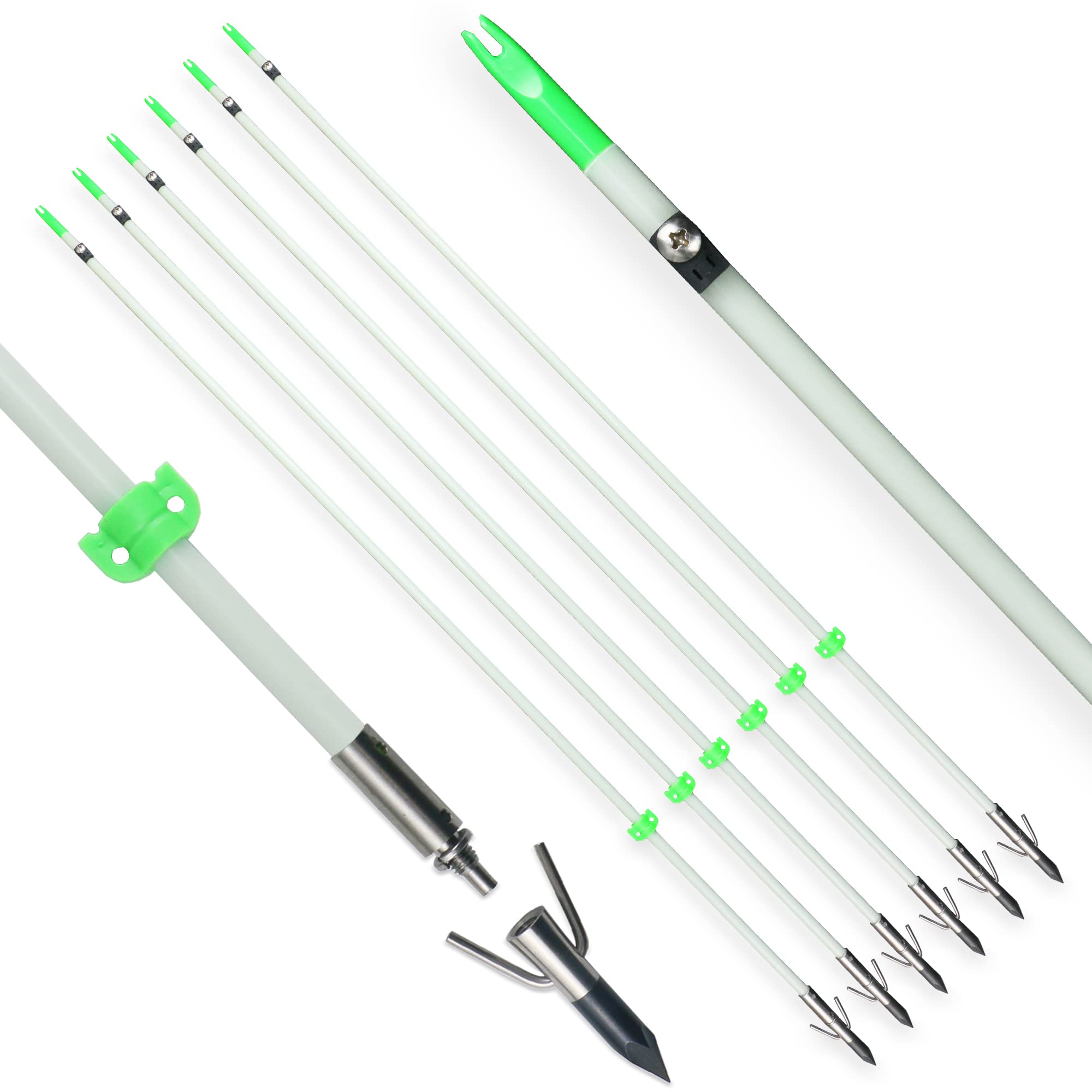 TIGER ARCHERY bowfishing arrow glow-night improves nighttime visibility for tracking