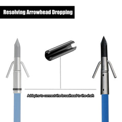 TIGER ARCHERY bowfishing arrow nickel point offers durable penetration for targets.