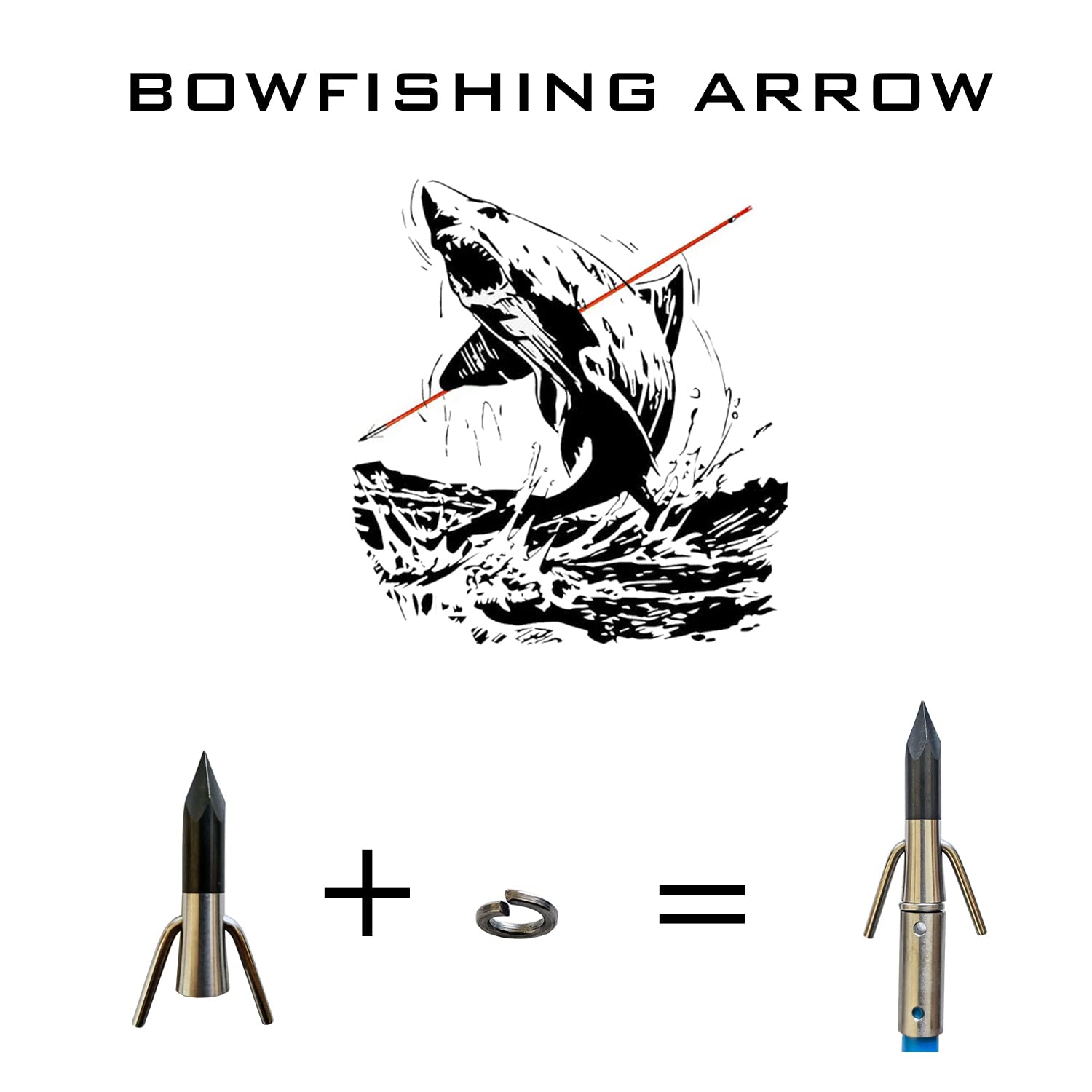 TIGER ARCHERY bowfishing arrow pack-six includes extra accessories