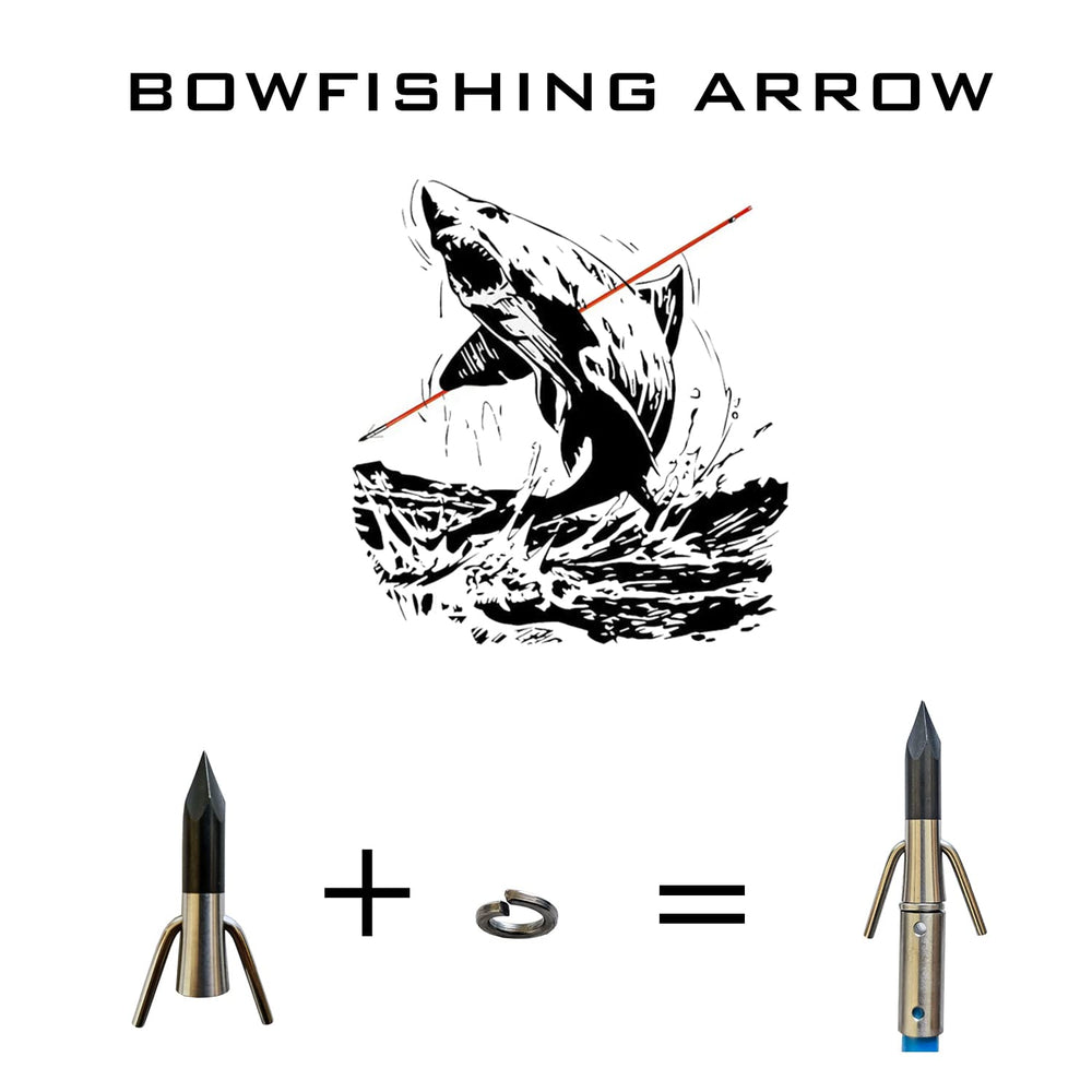 TIGER ARCHERY bowfishing arrow pack-six includes extra accessories
