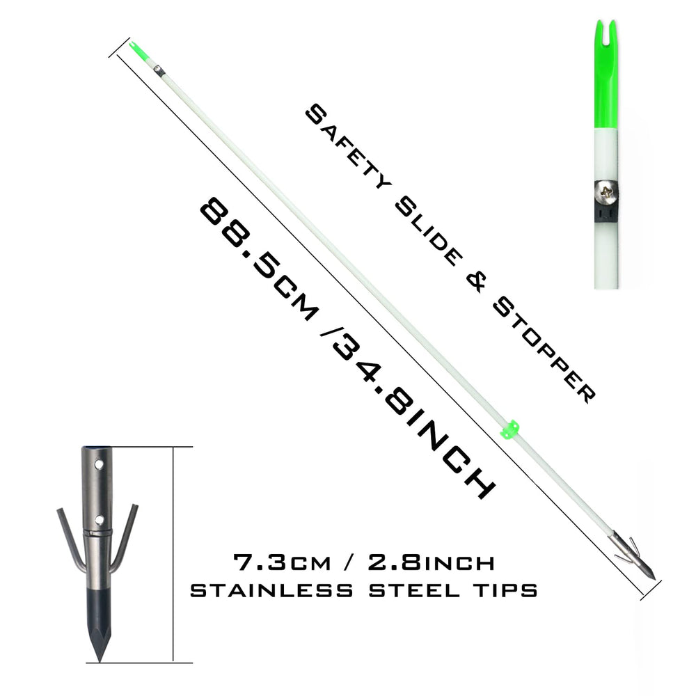 TIGER ARCHERY bowfishing arrow safety-slides improve safe handling