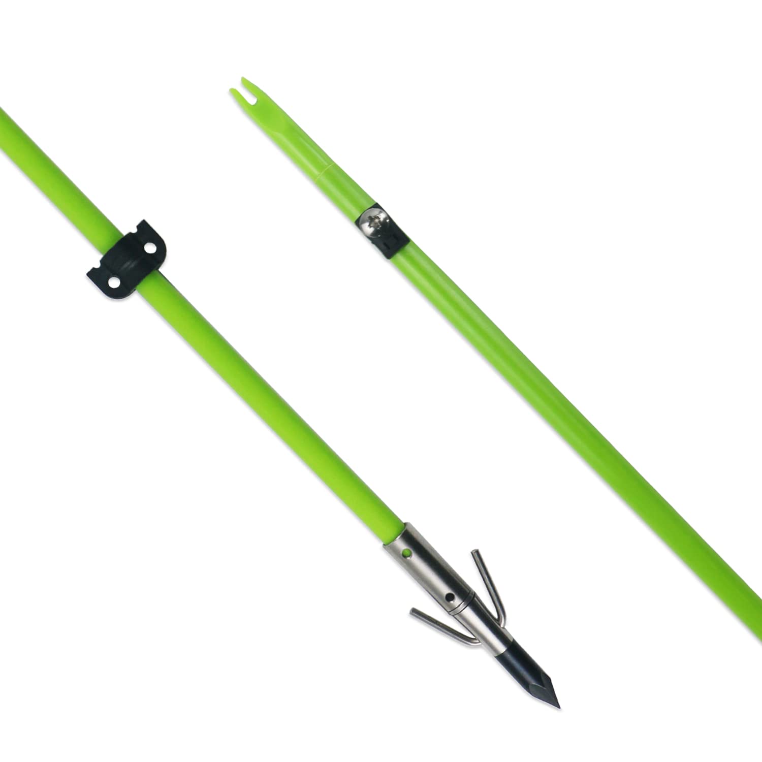 Tiger Archery high-visibility green arrow aids tracking during day or dusk.